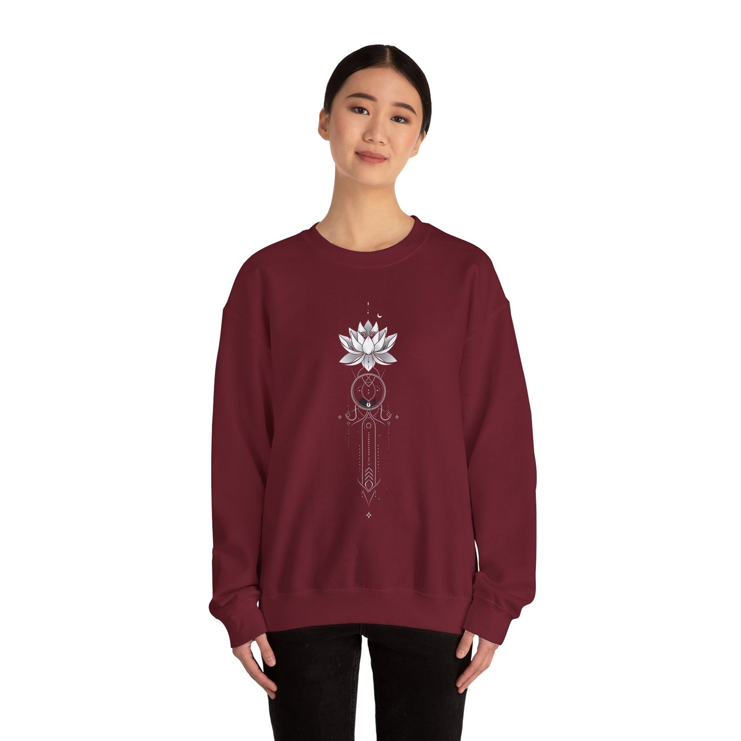 Lotus Unalome Crewneck Sweatshirt