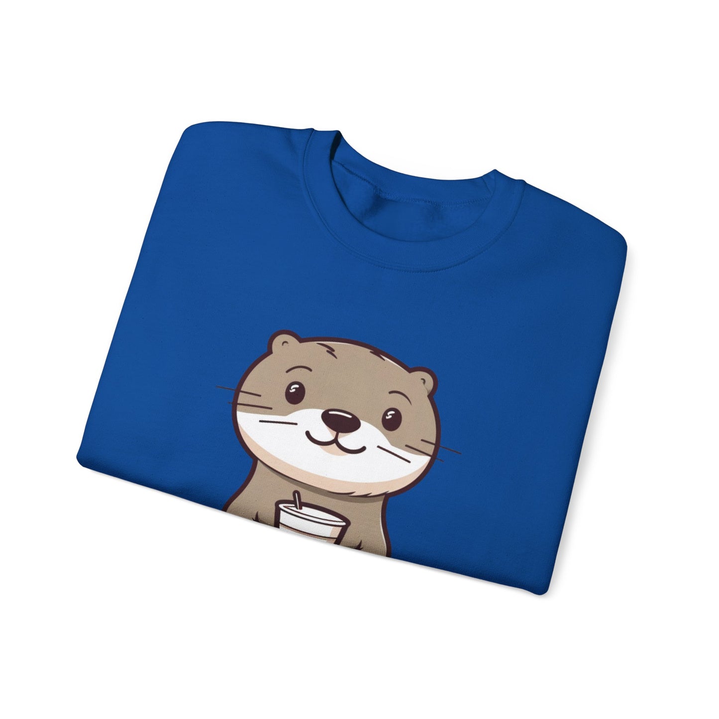 Otter and Coffee Crewneck Sweatshirt