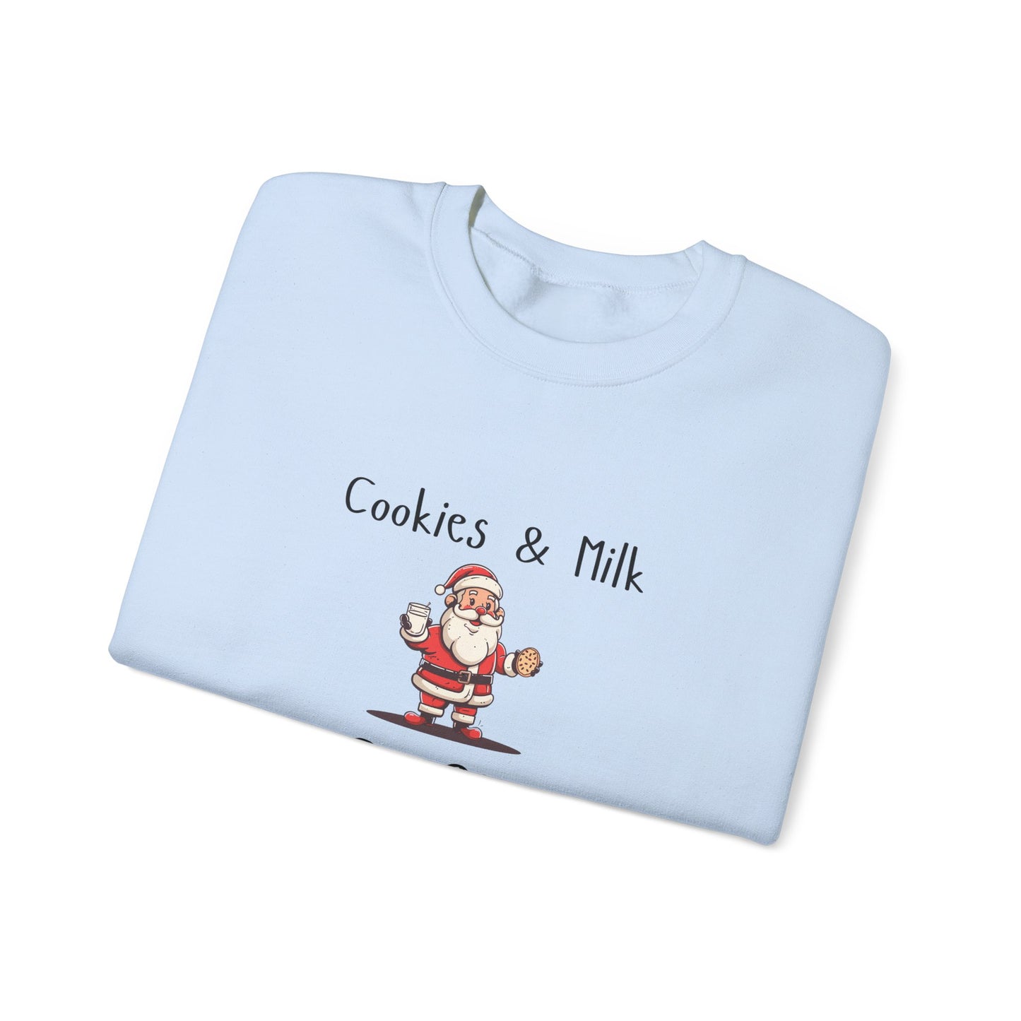 Cookies and Milk Santa Crewneck Sweatshirt