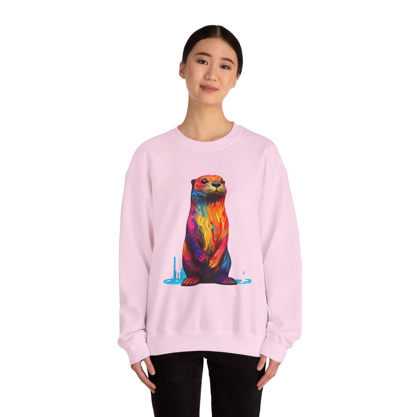 Colorful Otter Crewneck Sweatshirt