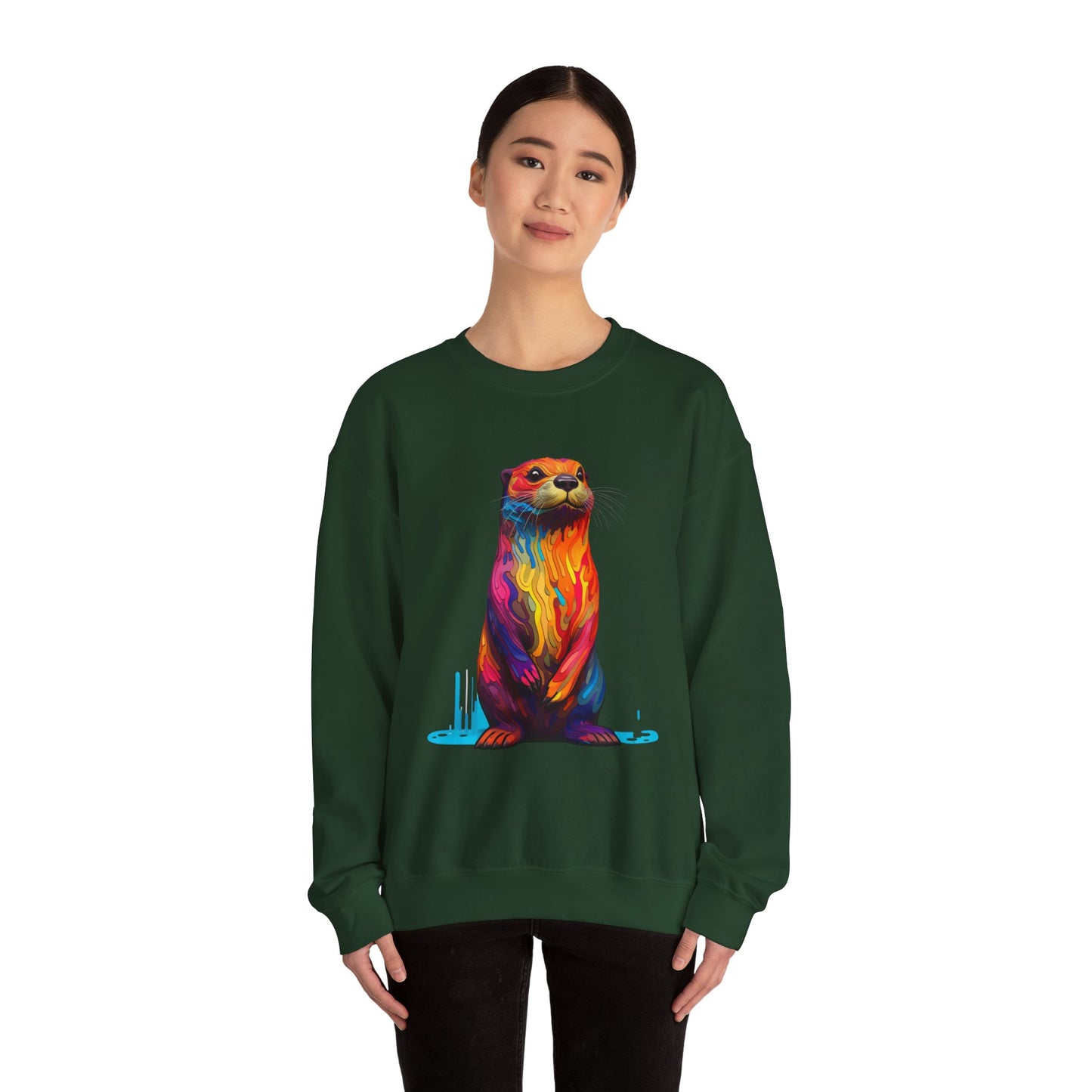 Colorful Otter Crewneck Sweatshirt