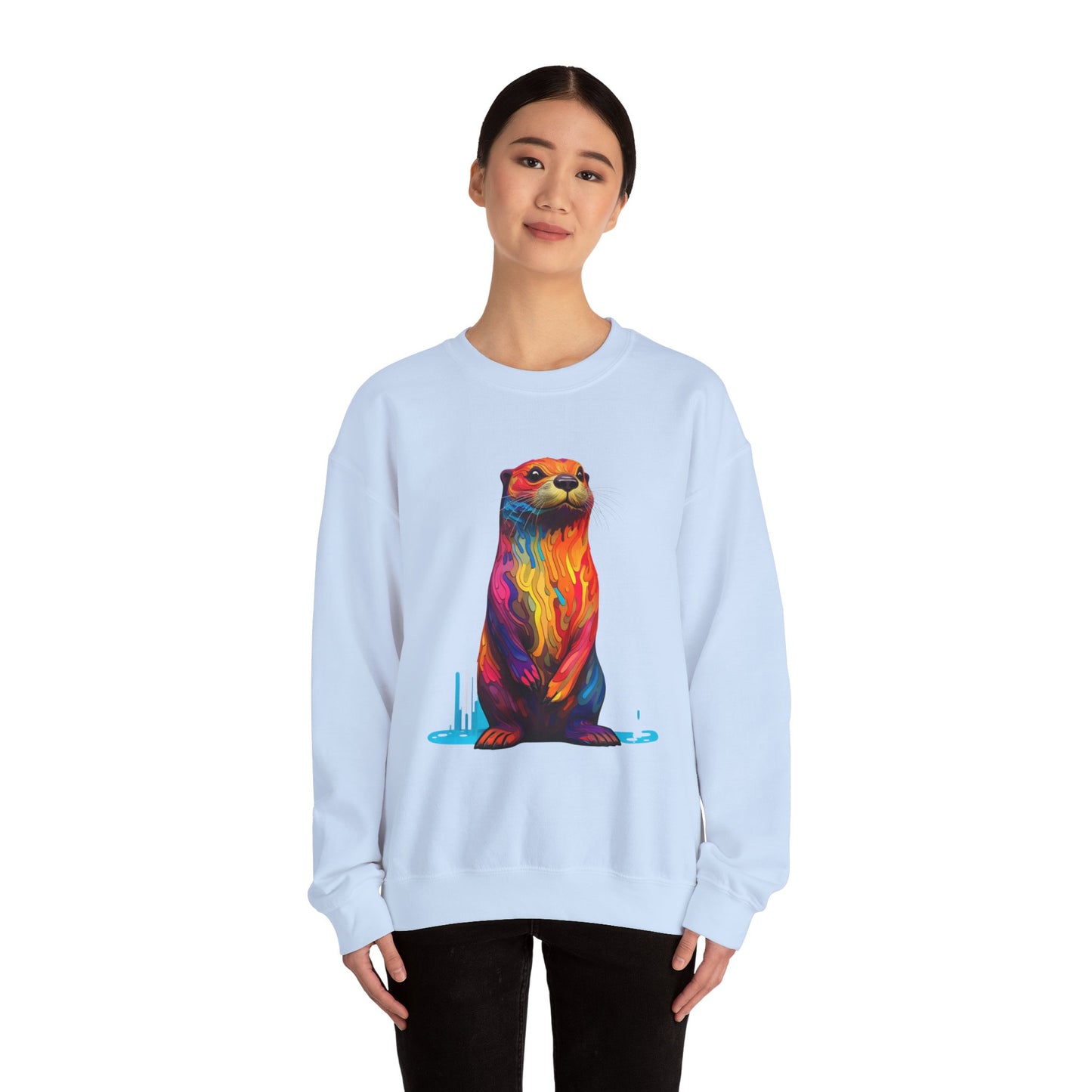 Colorful Otter Crewneck Sweatshirt