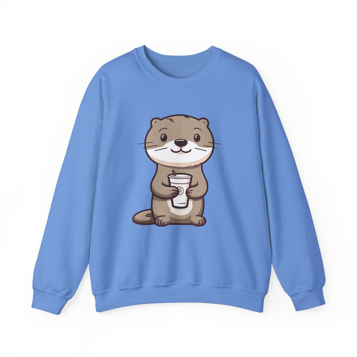 Otter and Coffee Crewneck Sweatshirt