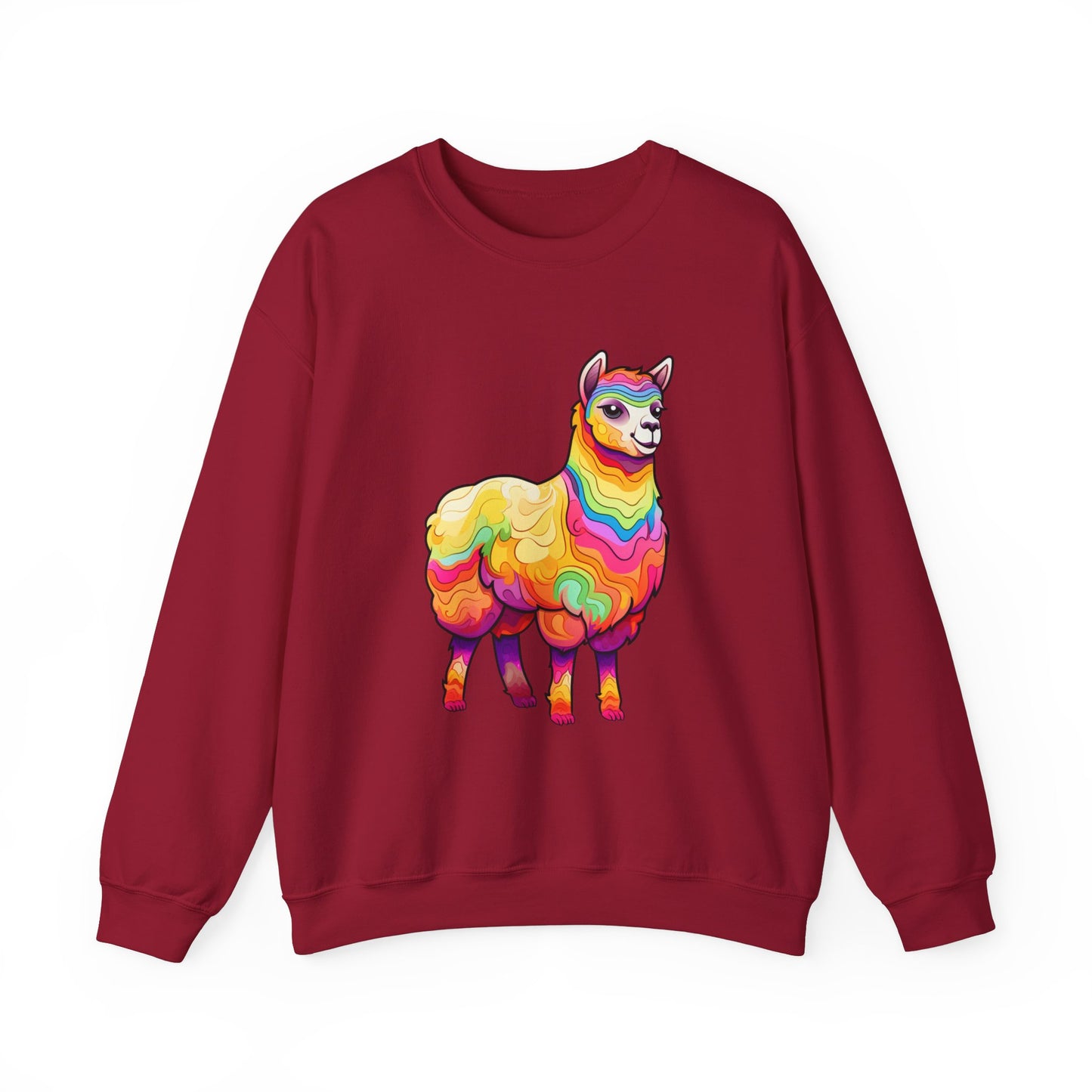 Colorful Llama Crewneck Sweatshirt