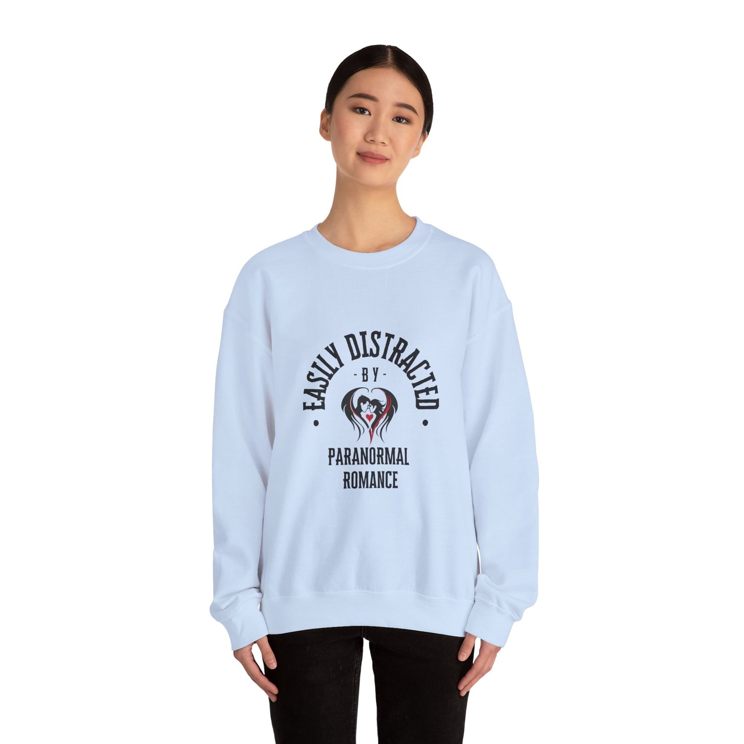 Easily Distracted By Parnormal Romance Crewneck Sweatshirt