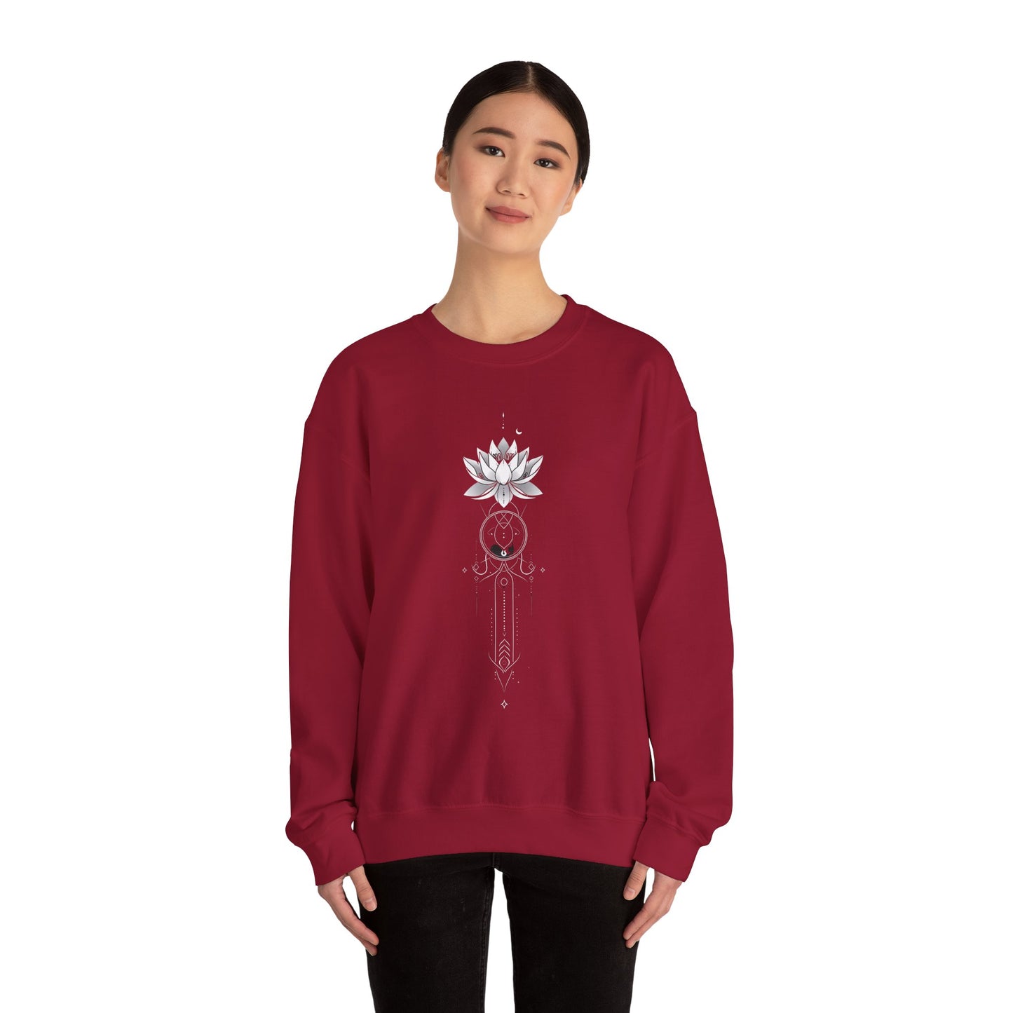 Lotus Unalome Crewneck Sweatshirt