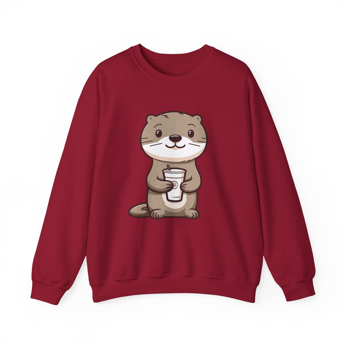 Otter and Coffee Crewneck Sweatshirt