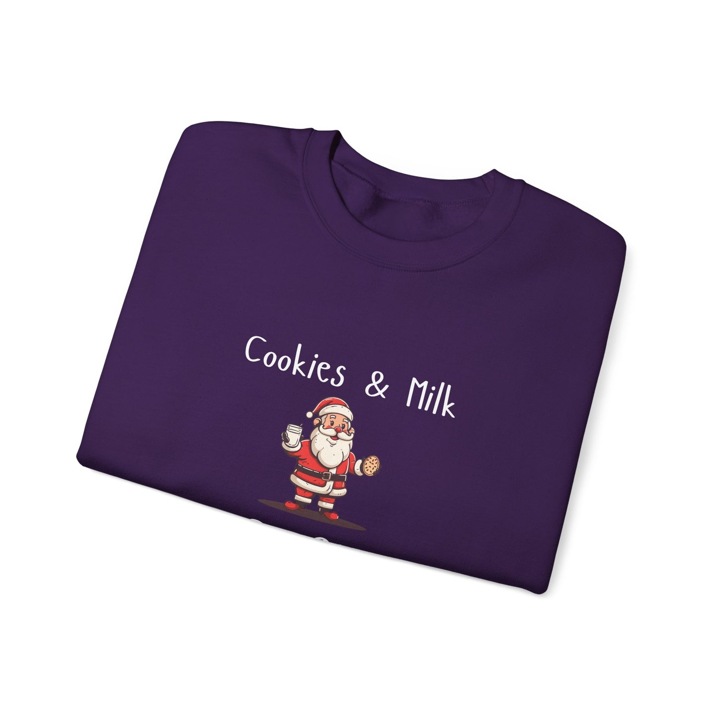 Cookies and Milk Santa Crewneck Sweatshirt