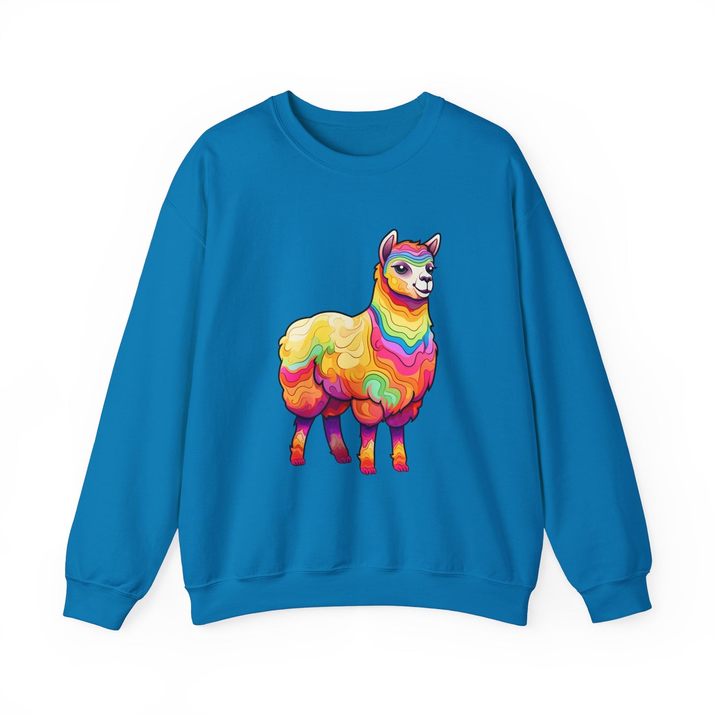 Colorful Llama Crewneck Sweatshirt