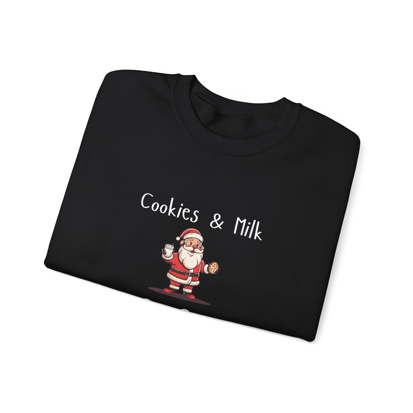 Cookies and Milk Santa Crewneck Sweatshirt