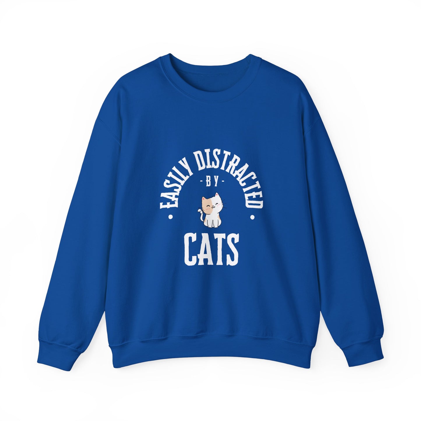Easily Distracted By Cats Crewneck Sweatshirt