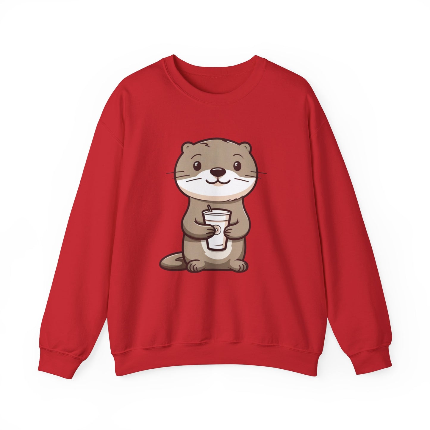 Otter and Coffee Crewneck Sweatshirt