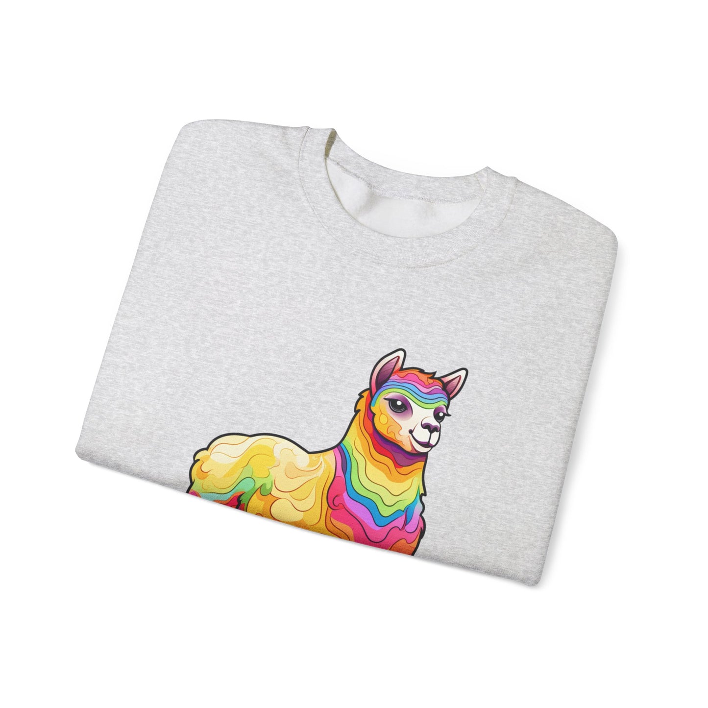 Colorful Llama Crewneck Sweatshirt