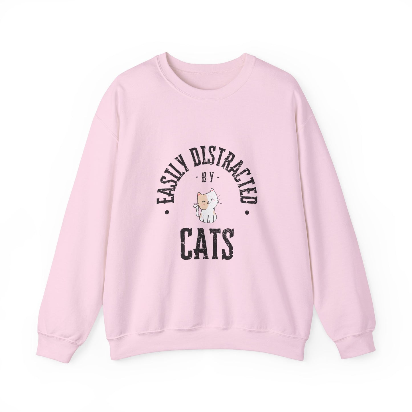 Easily Distracted By Cats Crewneck Sweatshirt