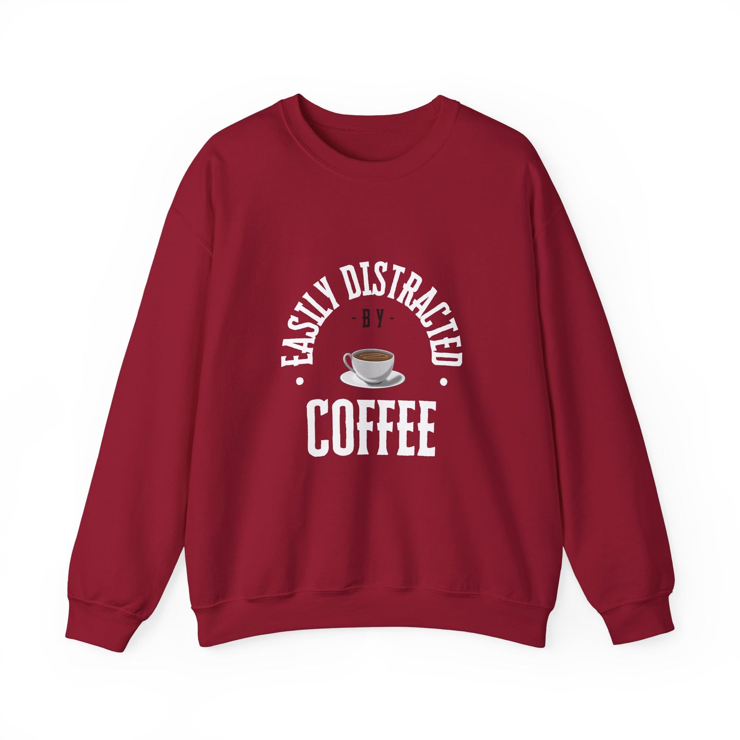 Easily Distracted By Coffee Crewneck Sweatshirt