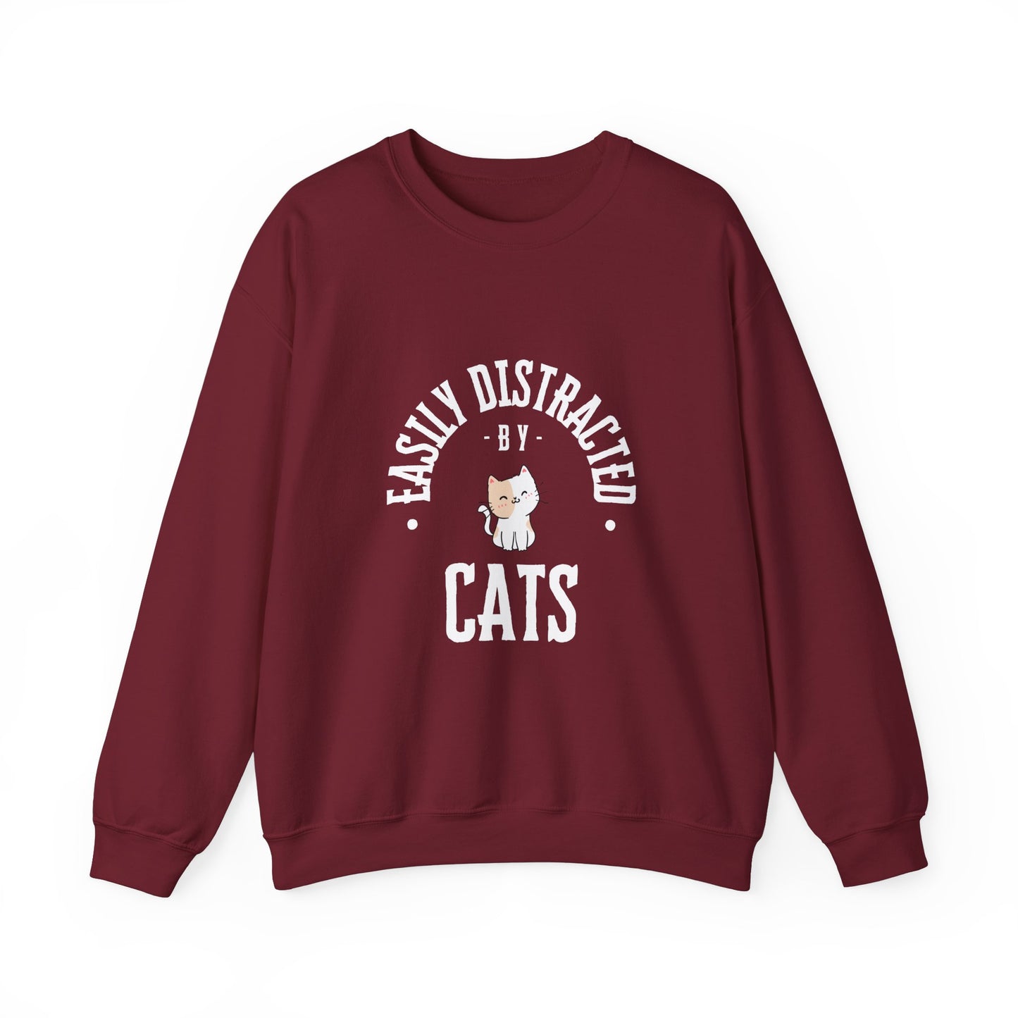 Easily Distracted By Cats Crewneck Sweatshirt