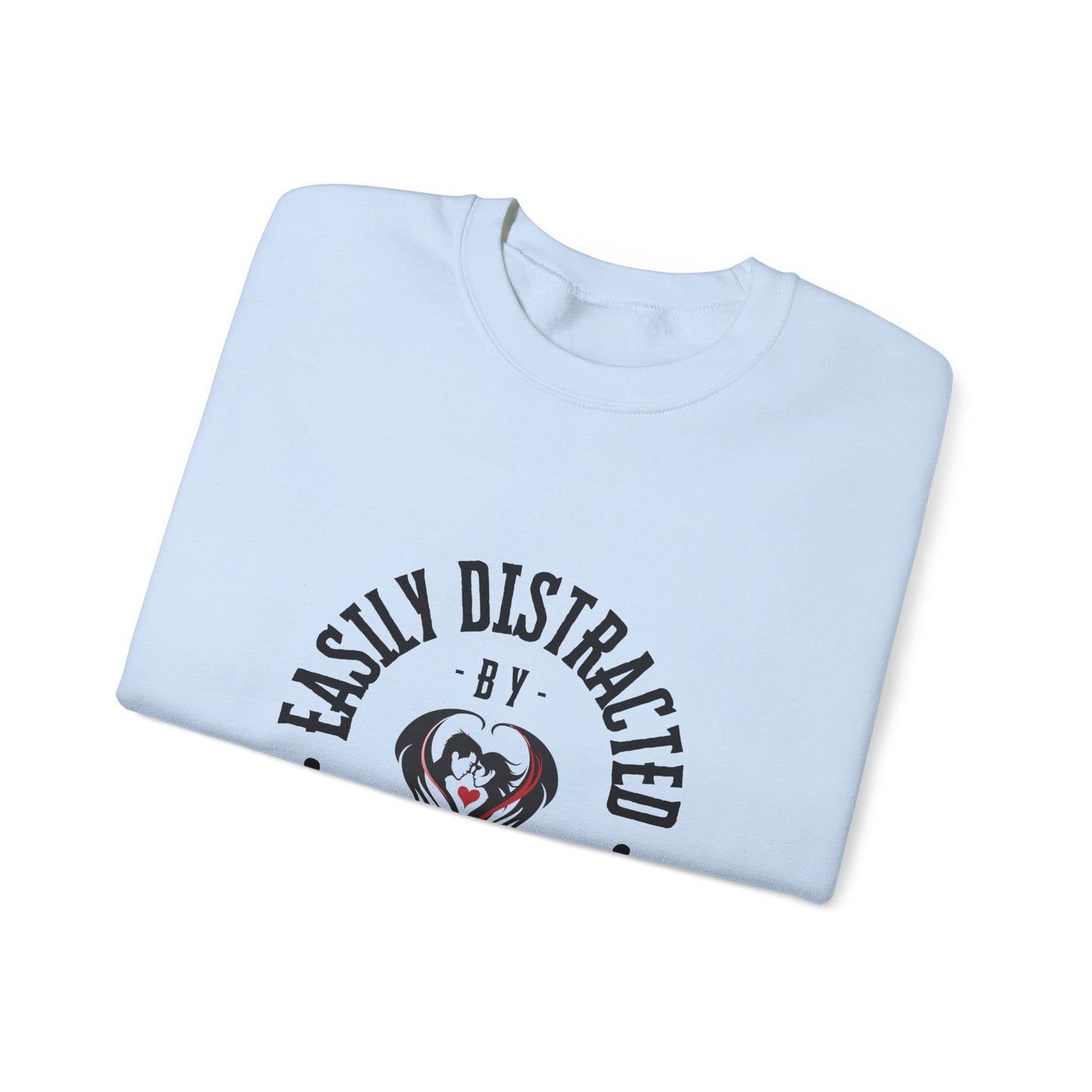 Easily Distracted By Parnormal Romance Crewneck Sweatshirt