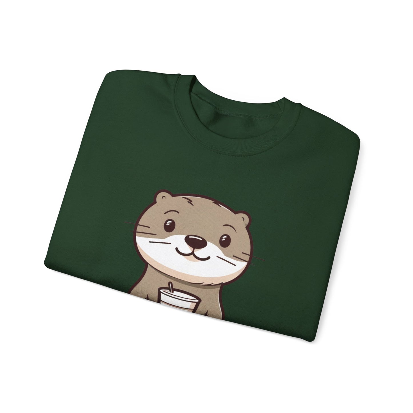 Otter and Coffee Crewneck Sweatshirt