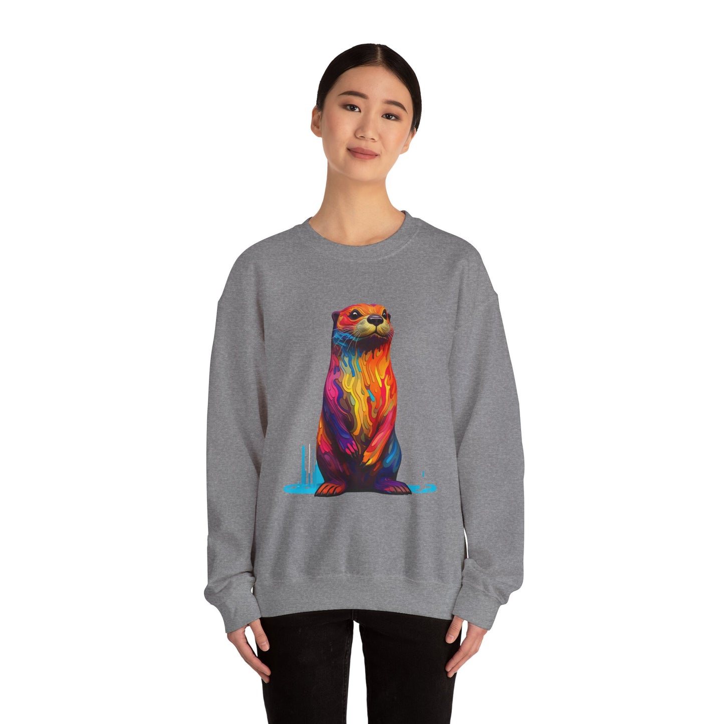 Colorful Otter Crewneck Sweatshirt