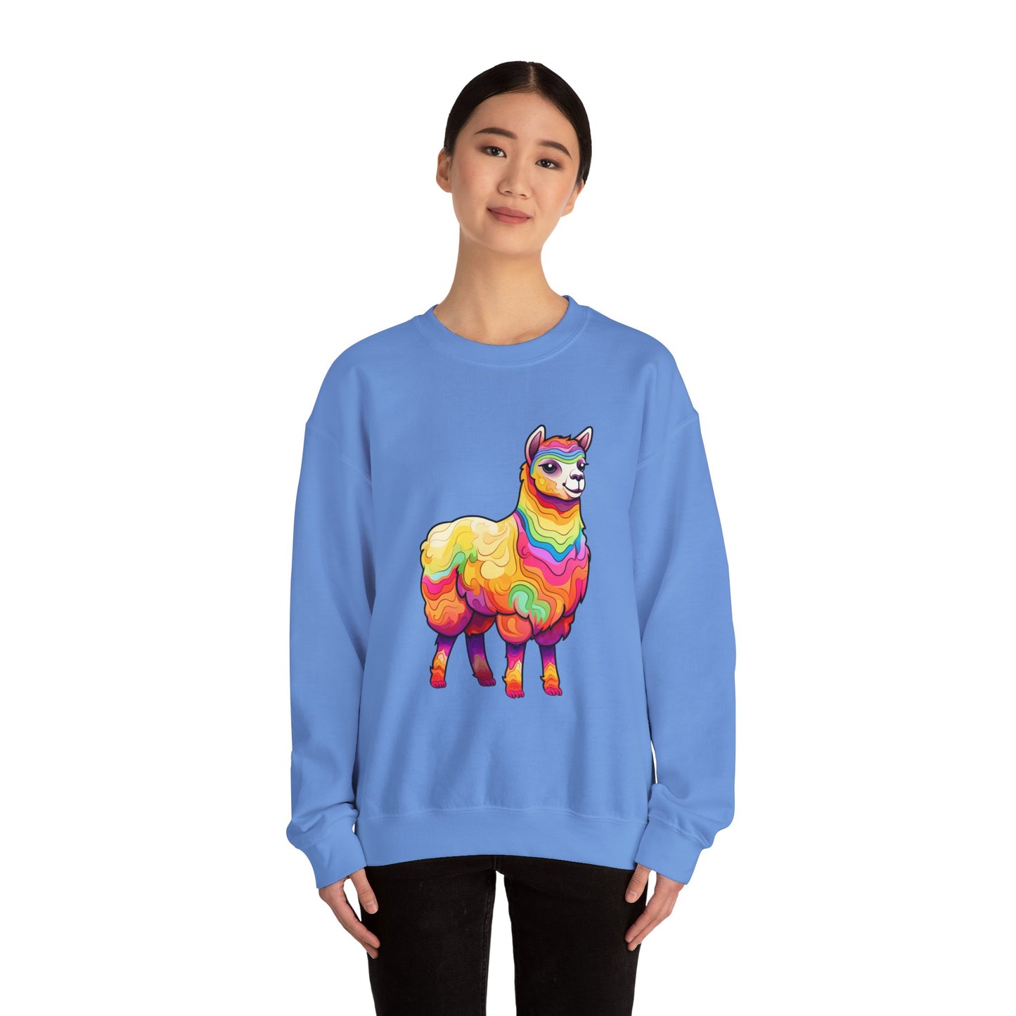 Colorful Llama Crewneck Sweatshirt