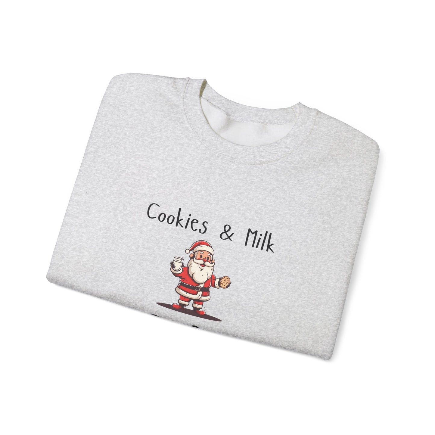 Cookies and Milk Santa Crewneck Sweatshirt