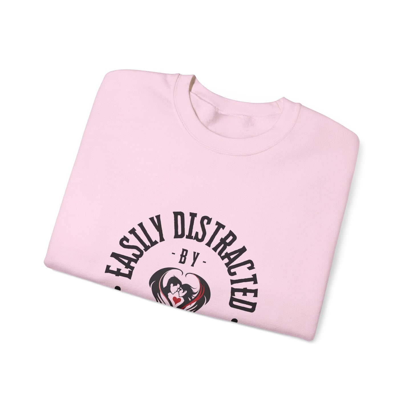 Easily Distracted By Parnormal Romance Crewneck Sweatshirt