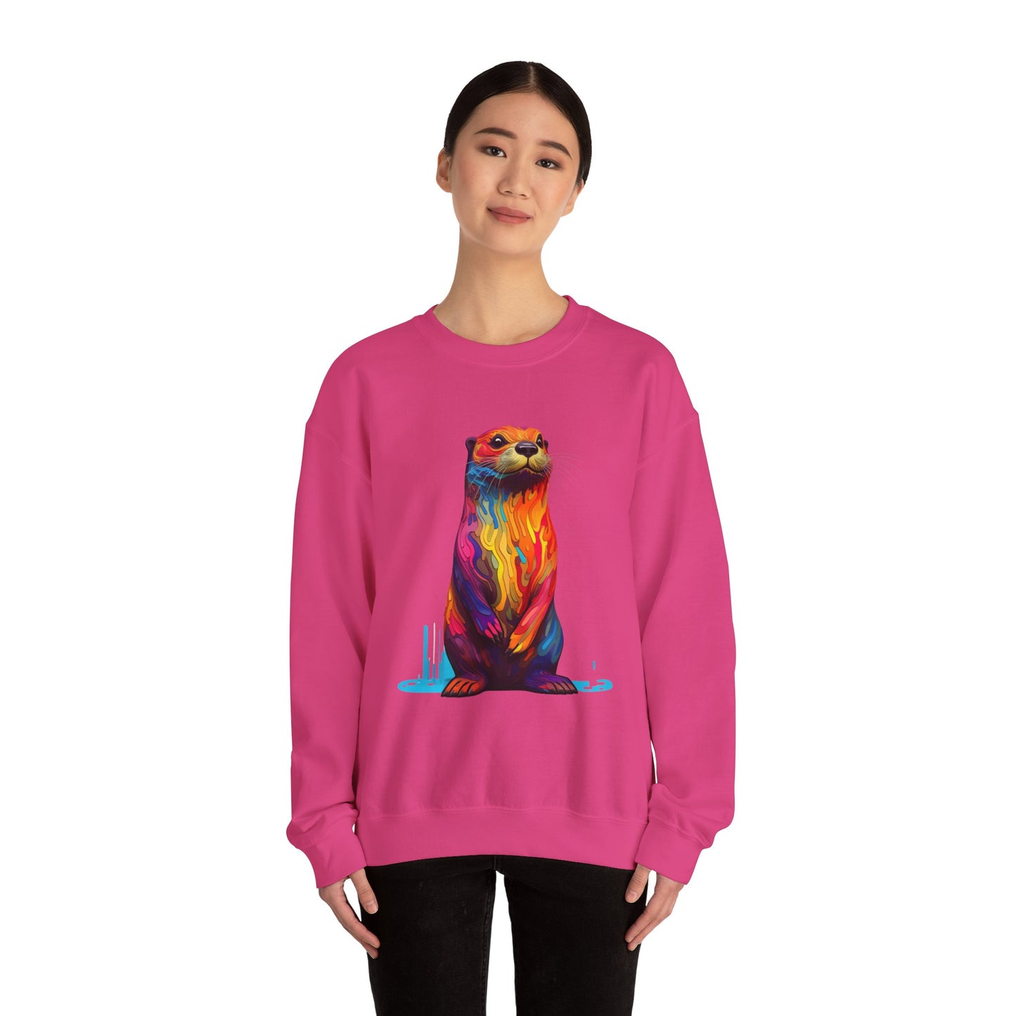 Colorful Otter Crewneck Sweatshirt