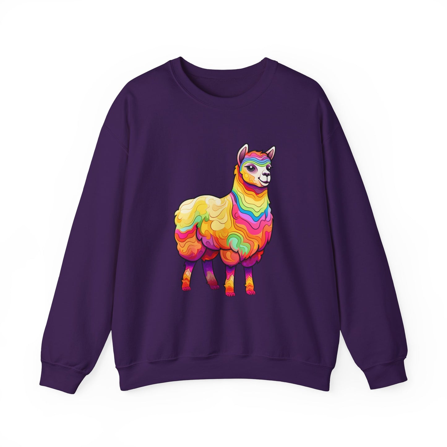 Colorful Llama Crewneck Sweatshirt