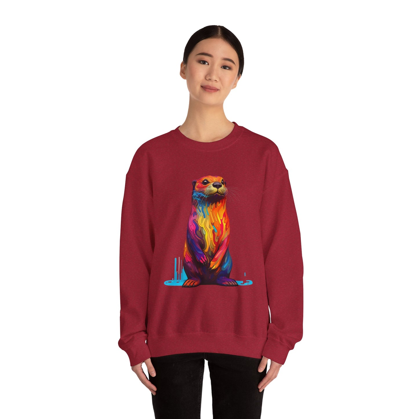 Colorful Otter Crewneck Sweatshirt