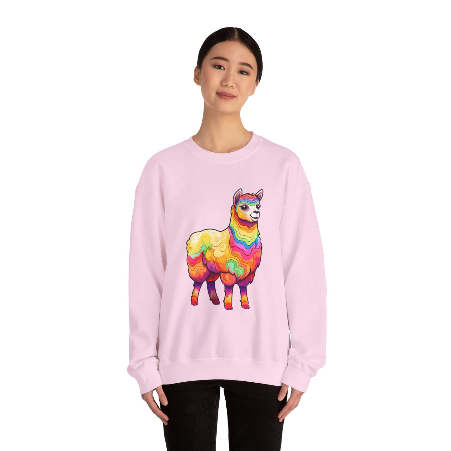 Colorful Llama Crewneck Sweatshirt