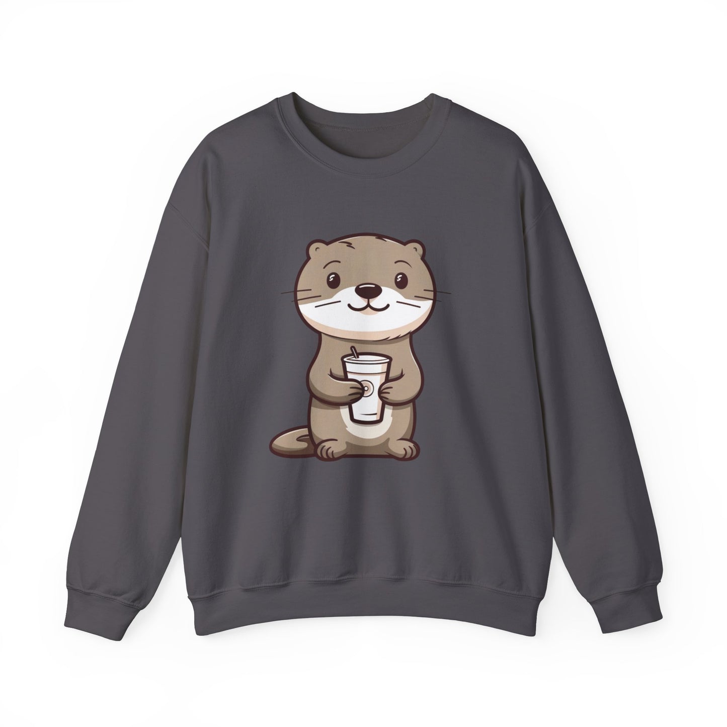 Otter and Coffee Crewneck Sweatshirt