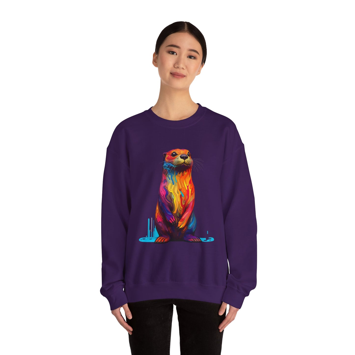 Colorful Otter Crewneck Sweatshirt