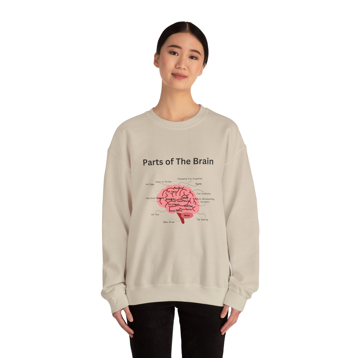 Parts of The Brain Crewneck Sweatshirt
