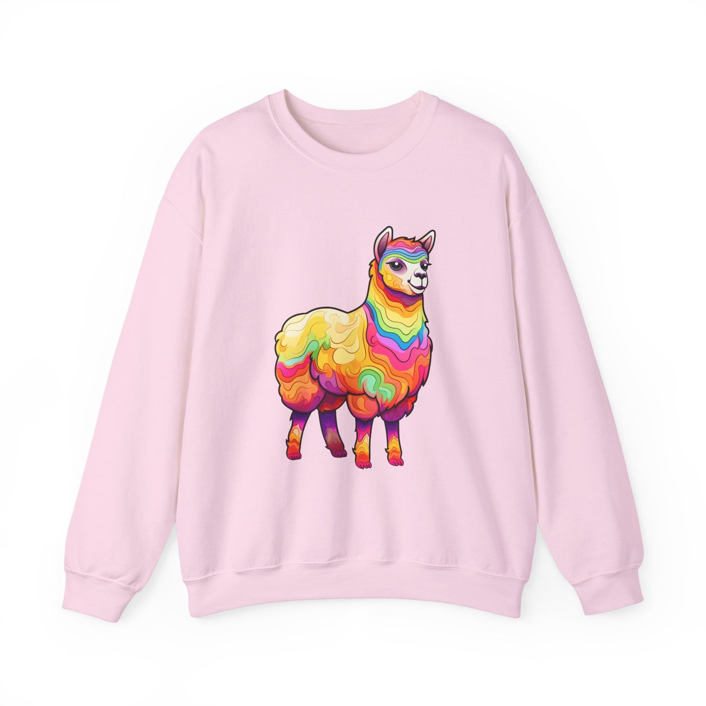 Colorful Llama Crewneck Sweatshirt