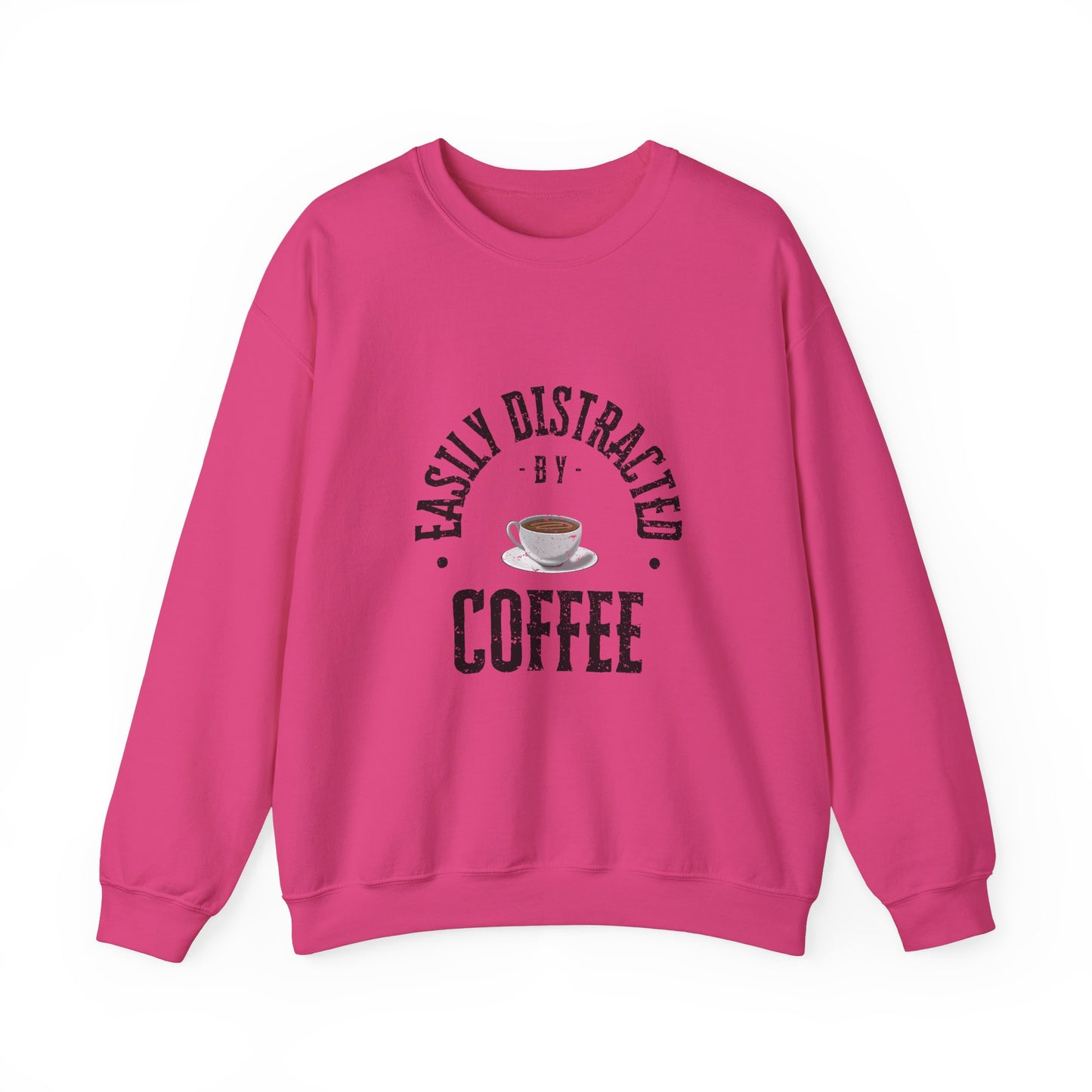 Easily Distracted By Coffee Crewneck Sweatshirt