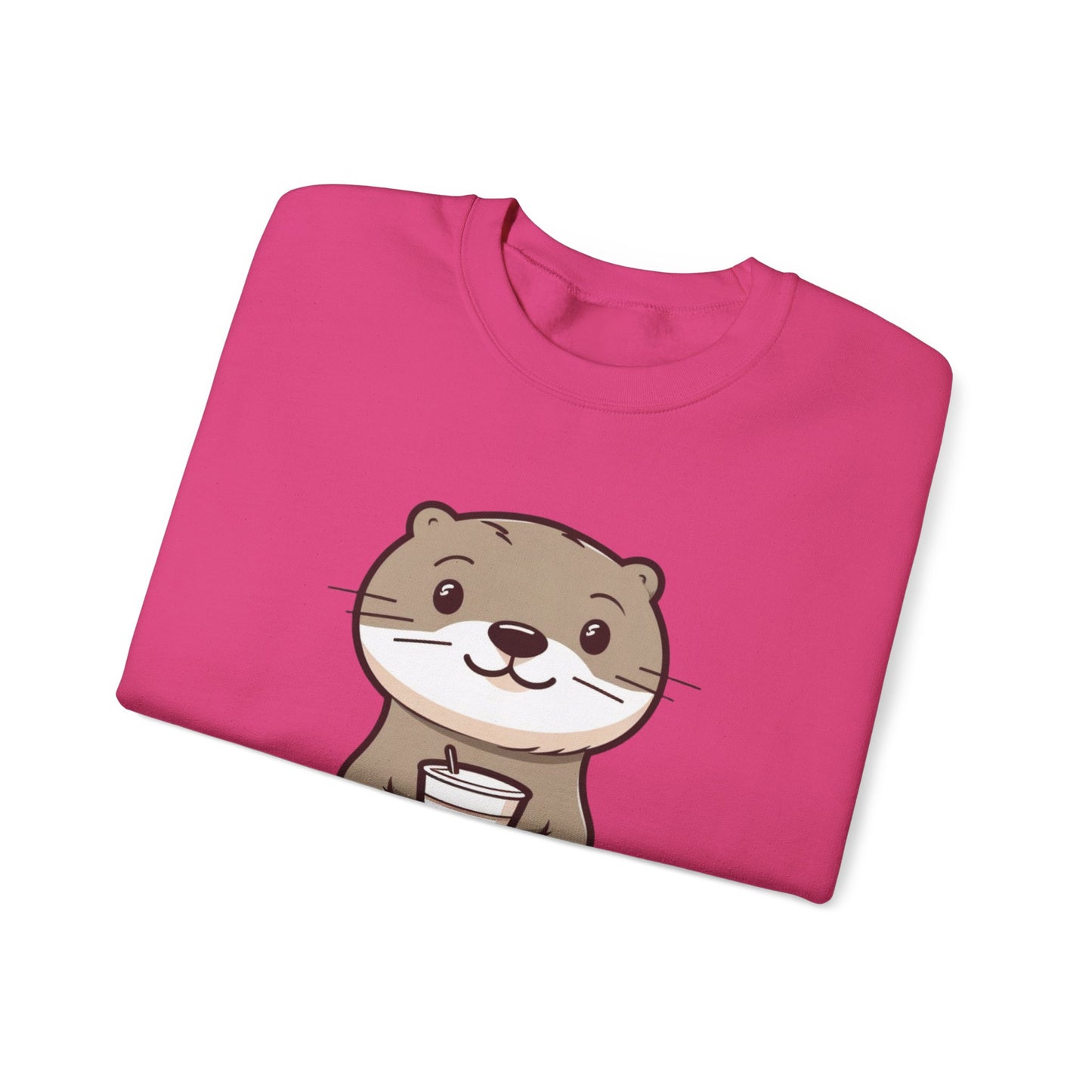 Otter and Coffee Crewneck Sweatshirt