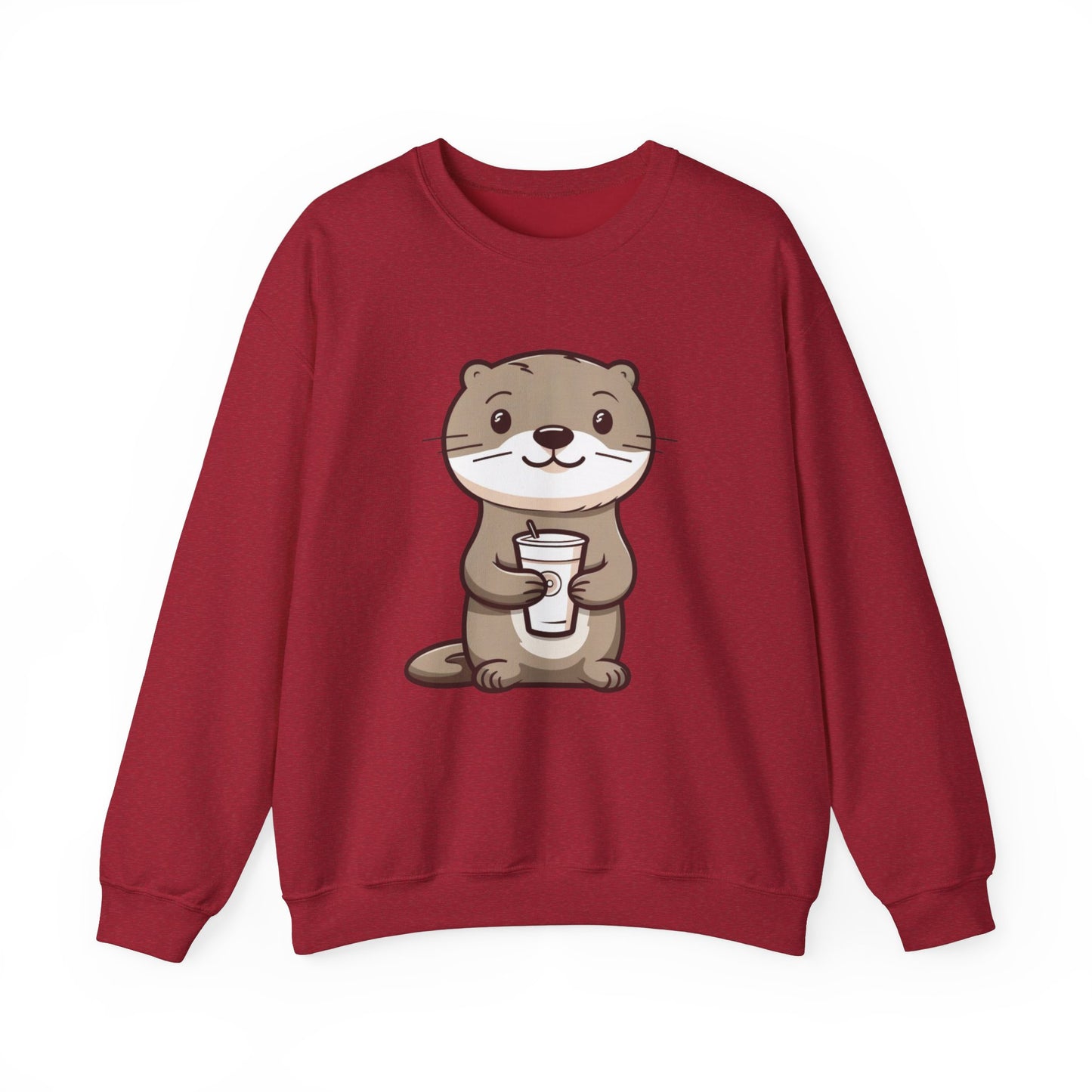 Otter and Coffee Crewneck Sweatshirt