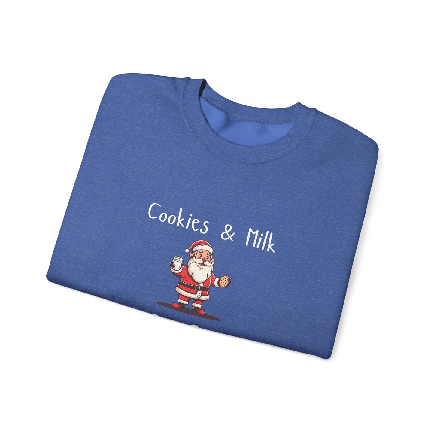 Cookies and Milk Santa Crewneck Sweatshirt