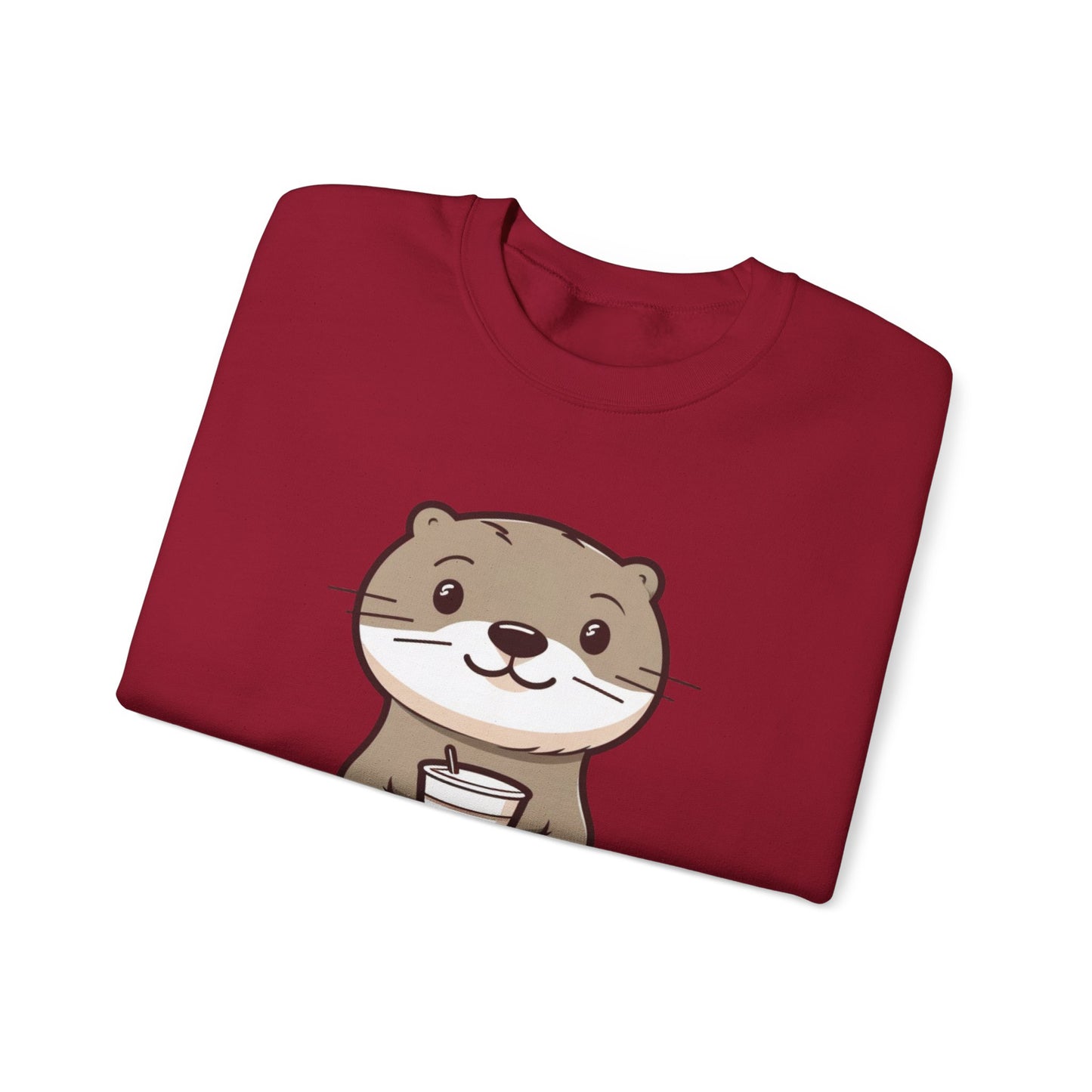 Otter and Coffee Crewneck Sweatshirt