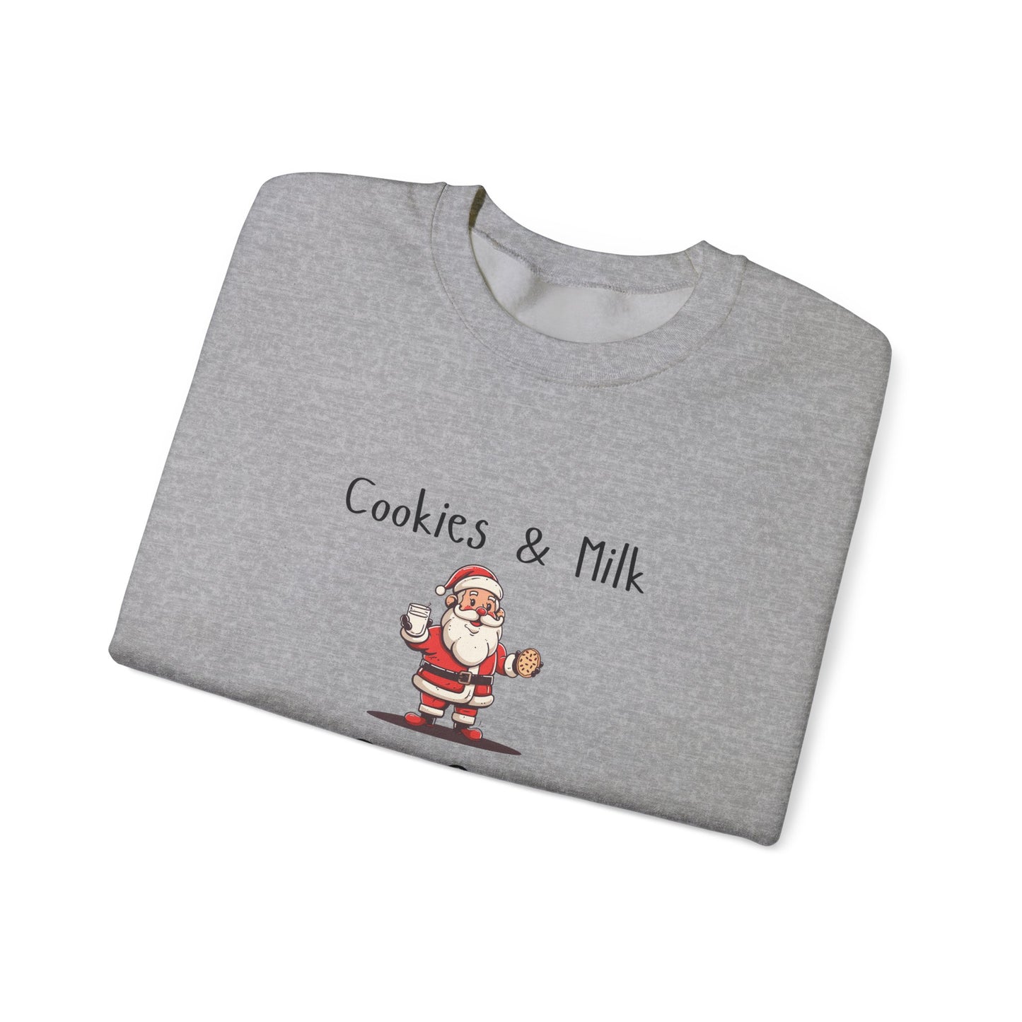 Cookies and Milk Santa Crewneck Sweatshirt