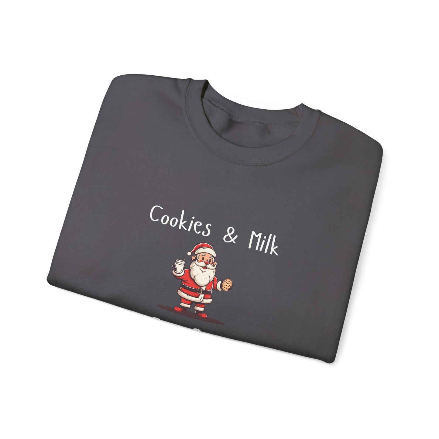 Cookies and Milk Santa Crewneck Sweatshirt