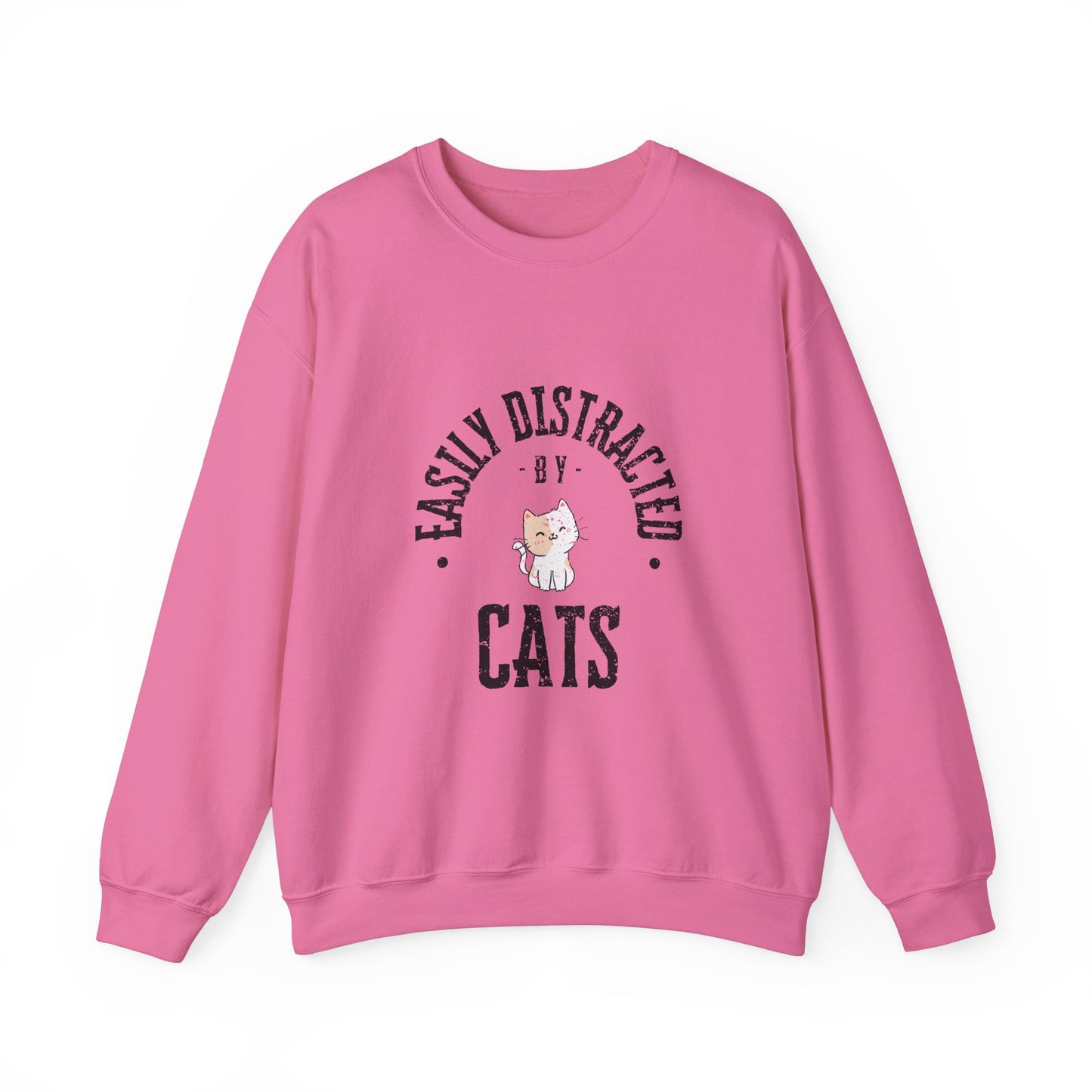 Easily Distracted By Cats Crewneck Sweatshirt