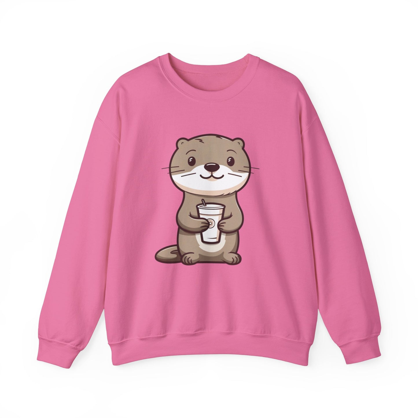 Otter and Coffee Crewneck Sweatshirt