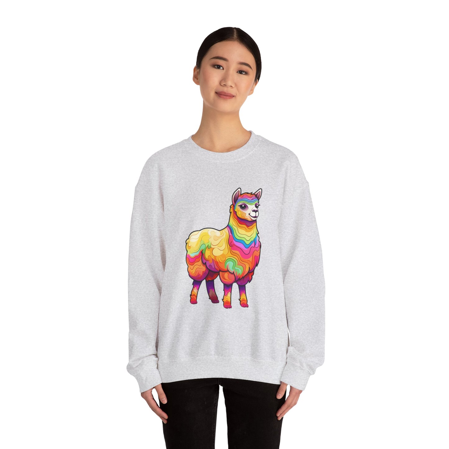 Colorful Llama Crewneck Sweatshirt