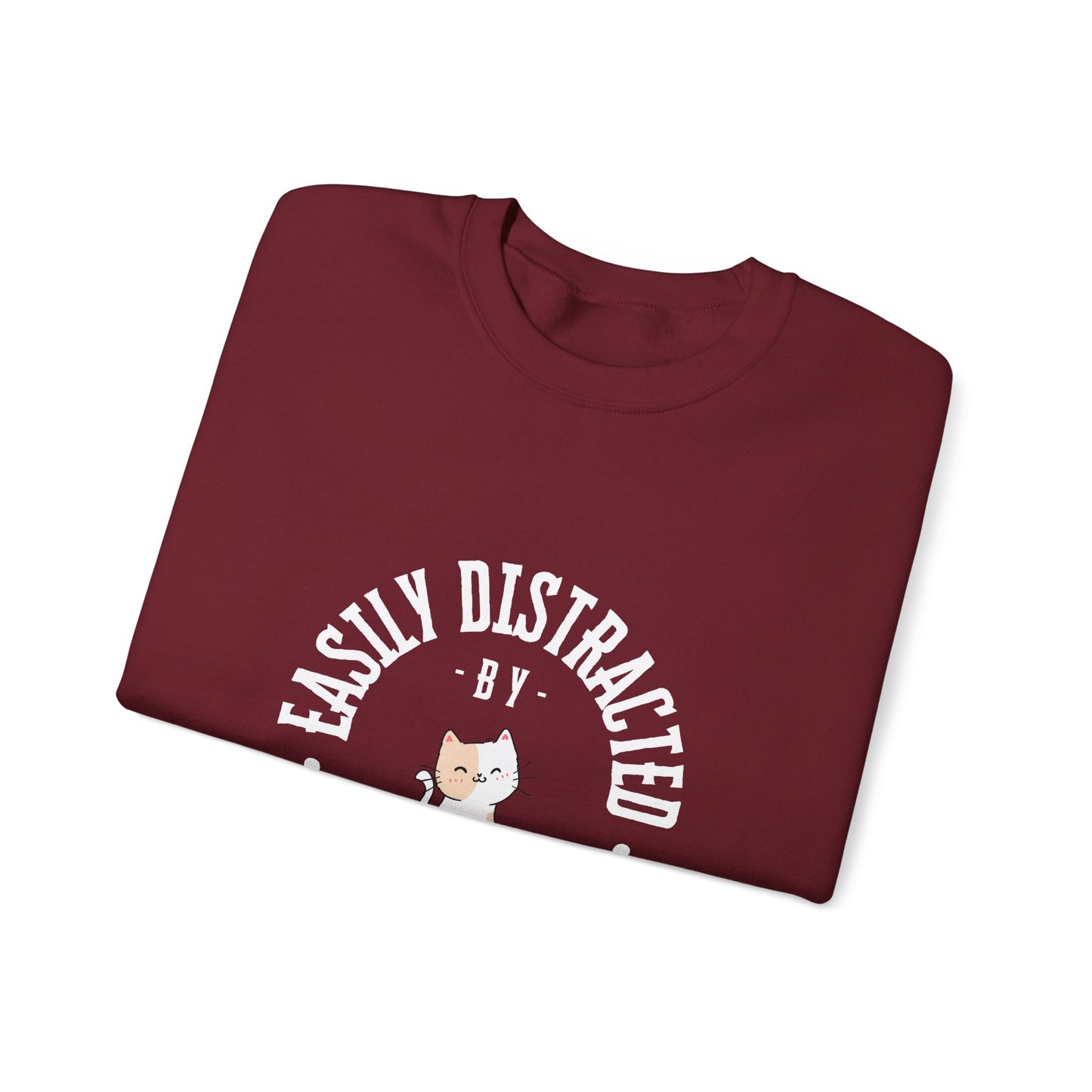 Easily Distracted By Cats Crewneck Sweatshirt