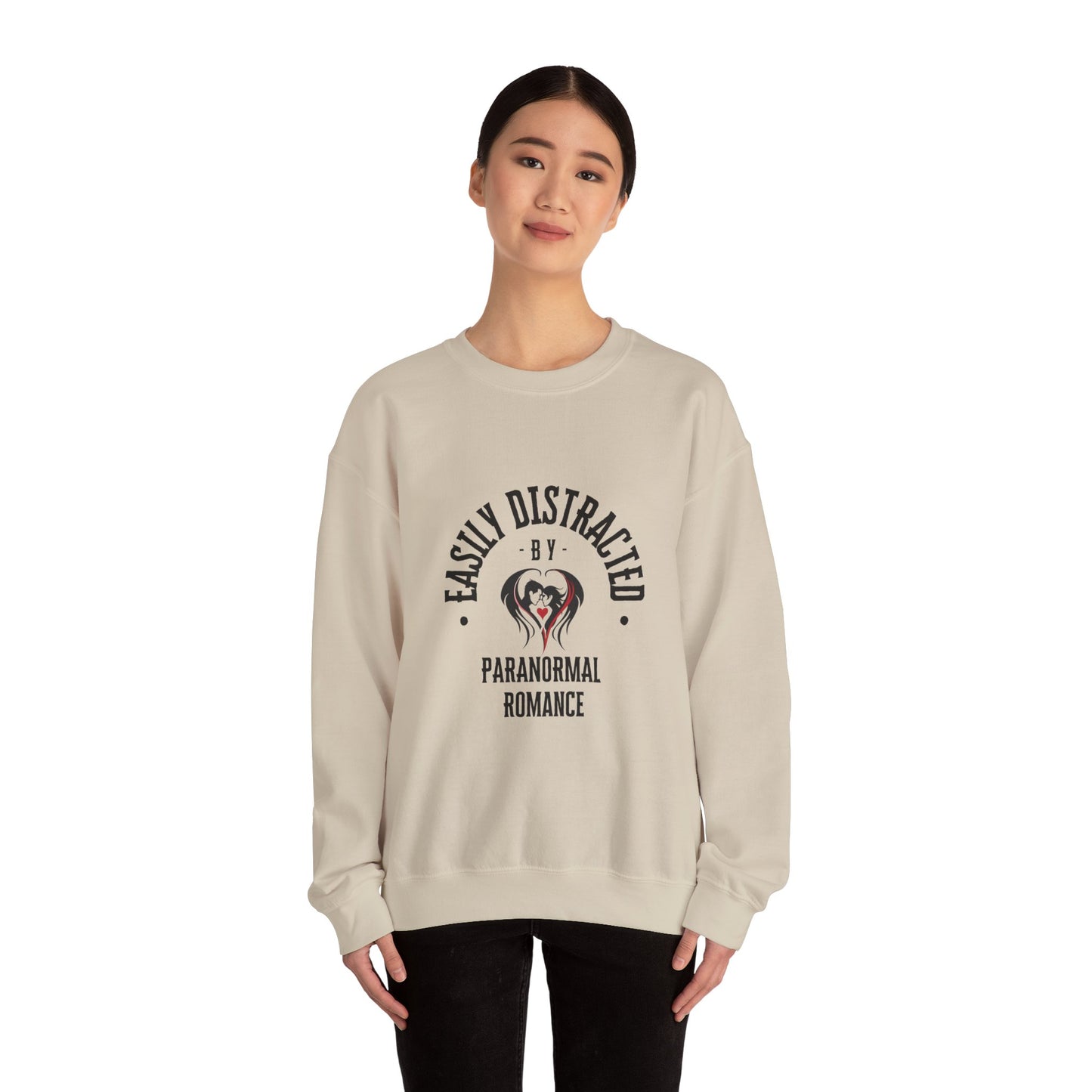 Easily Distracted By Parnormal Romance Crewneck Sweatshirt