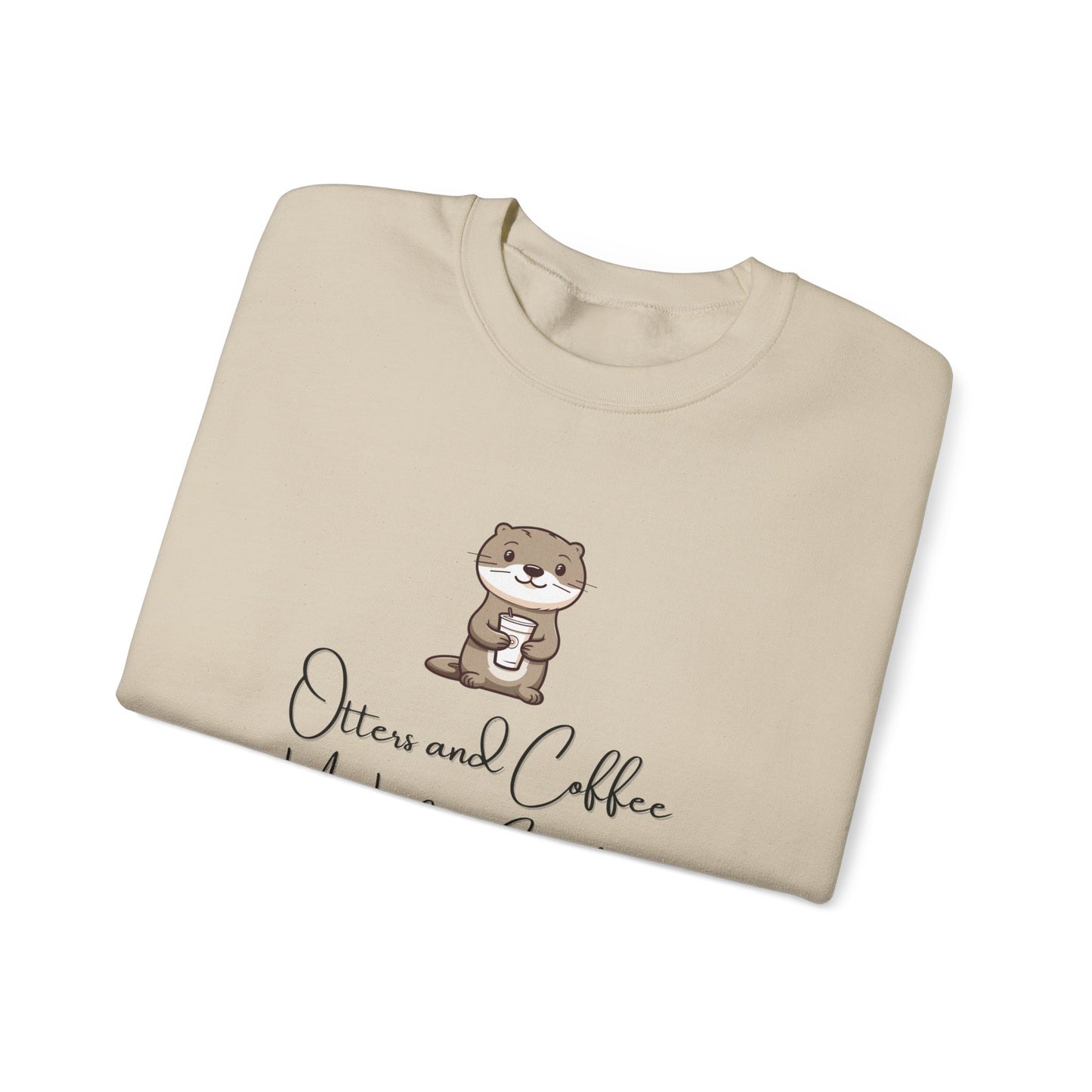 Otters and Coffee Crewneck Sweatshirt