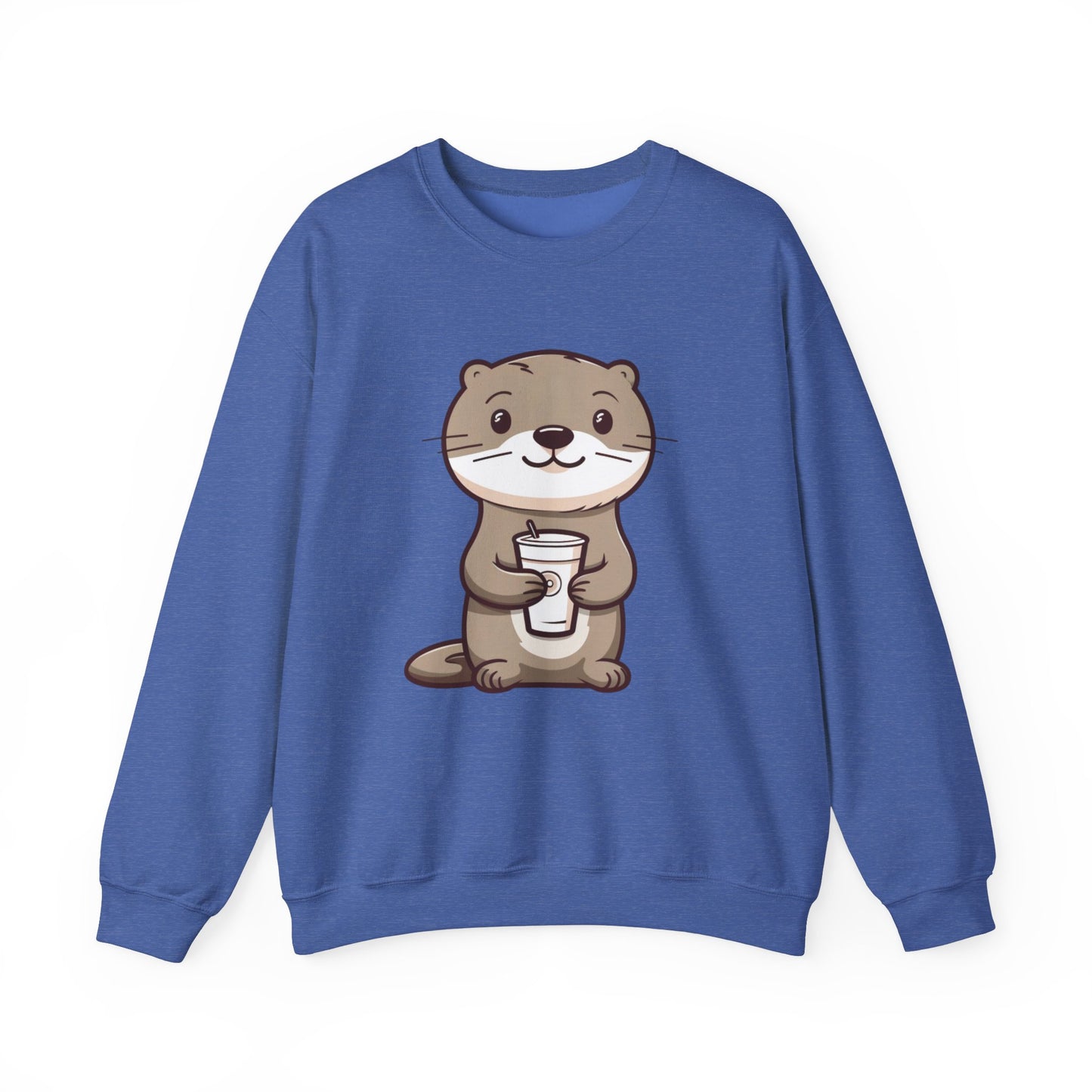 Otter and Coffee Crewneck Sweatshirt