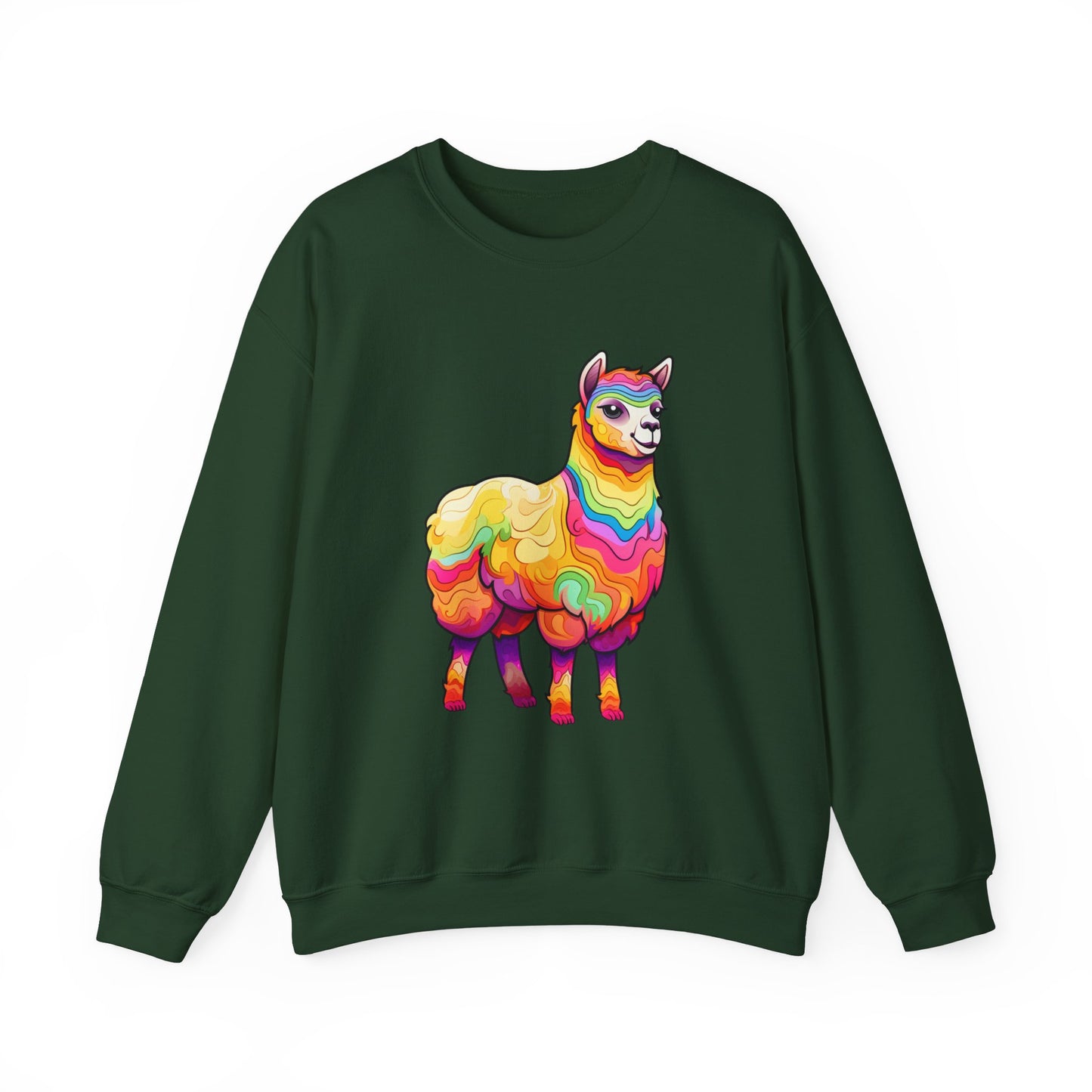 Colorful Llama Crewneck Sweatshirt