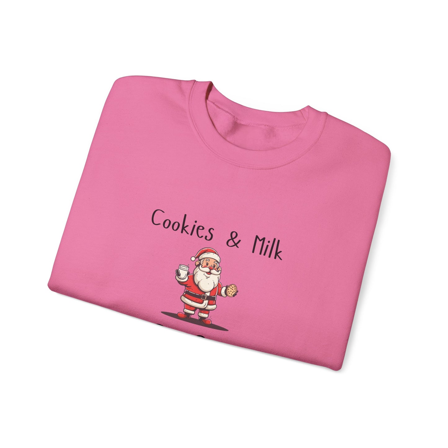 Cookies and Milk Santa Crewneck Sweatshirt